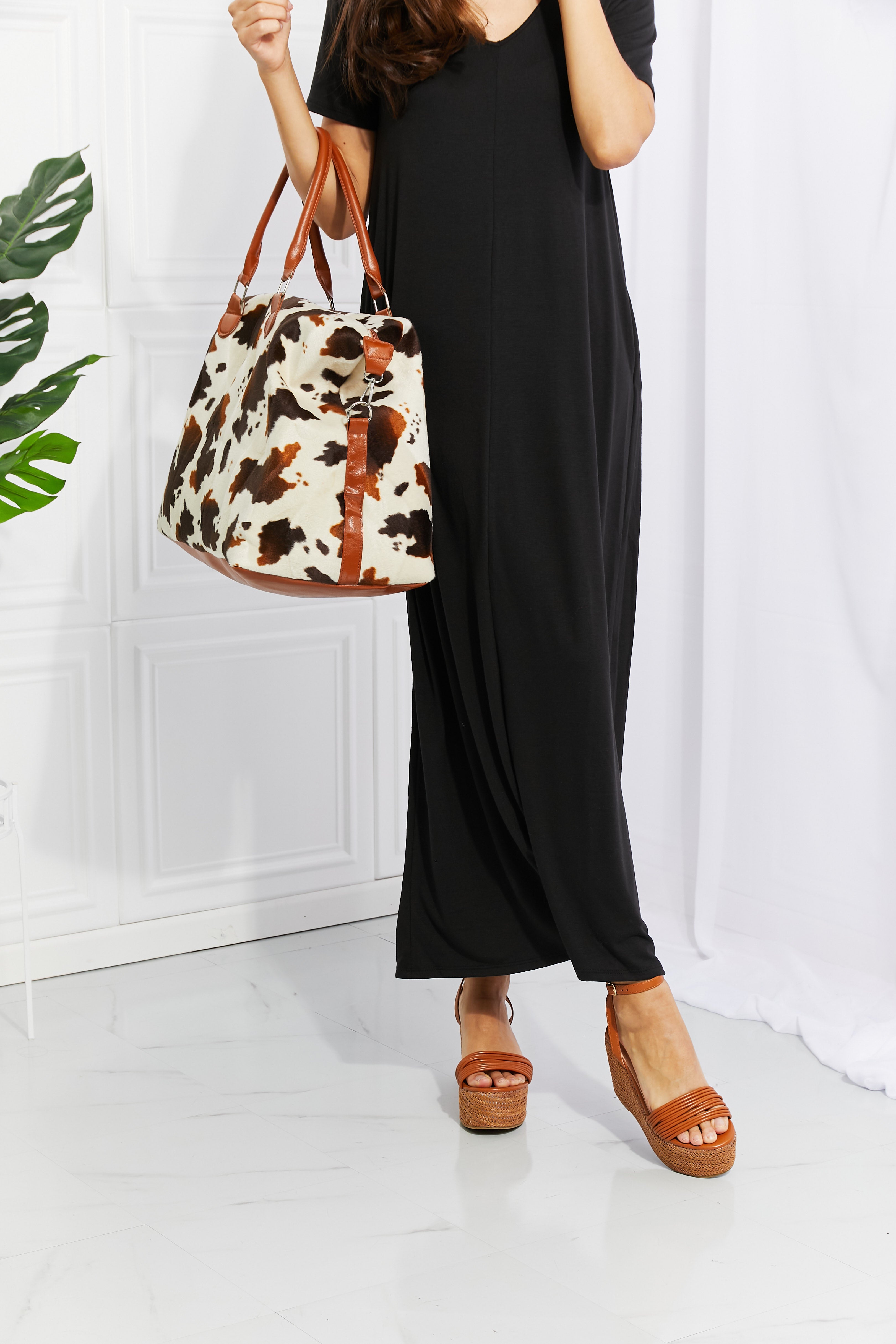 Cow print hobo online bag